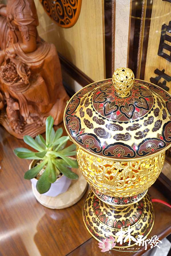 新發佛藝-八吉祥景泰藍極美工藝(供神奉祖銅器)－林新發神桌佛像