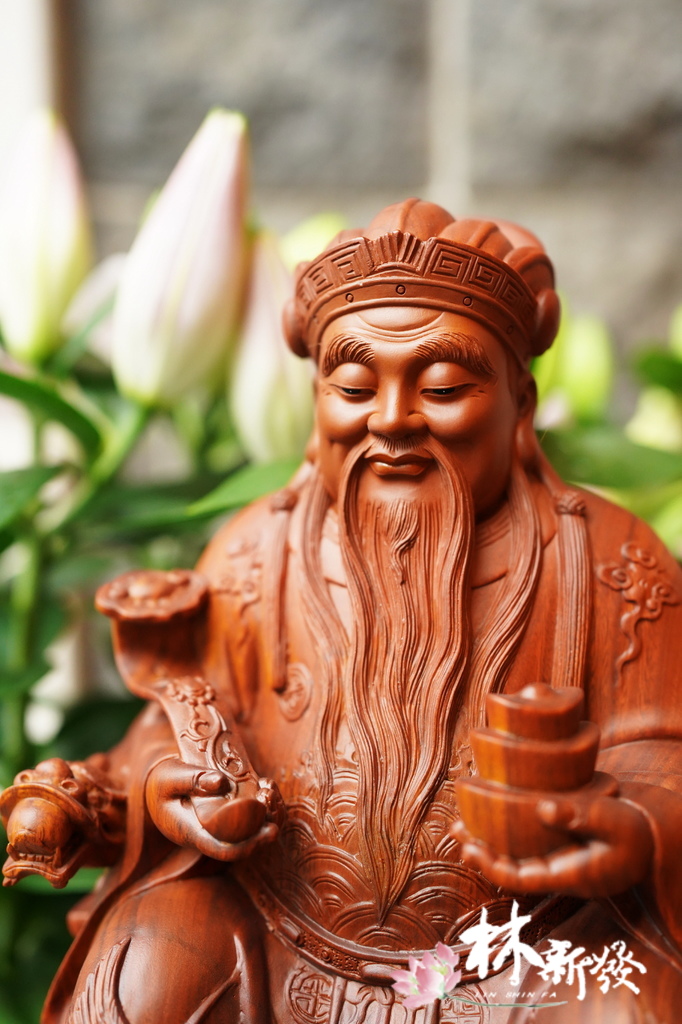 新發神藝-福德正神(得福氣．得財氣/八吋八綠檀木)