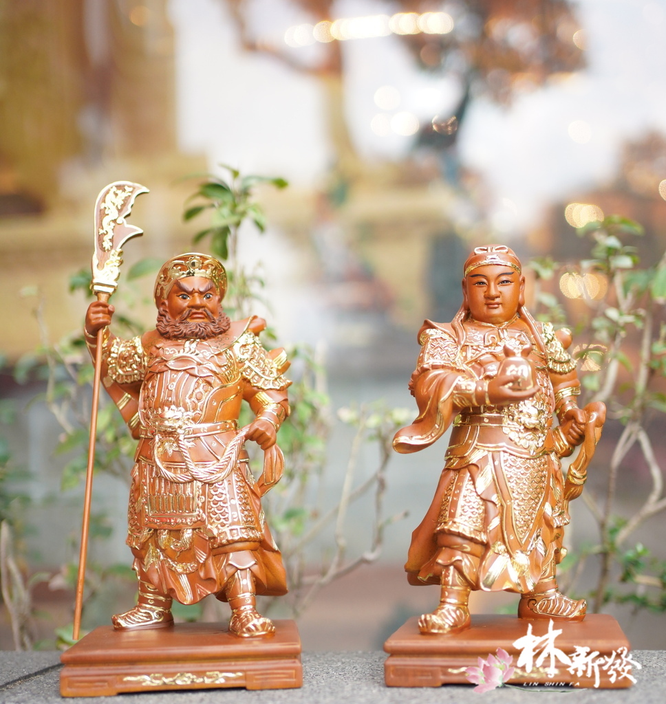 新發神藝-周倉將軍．關平將軍(八吋八．關公護法神)