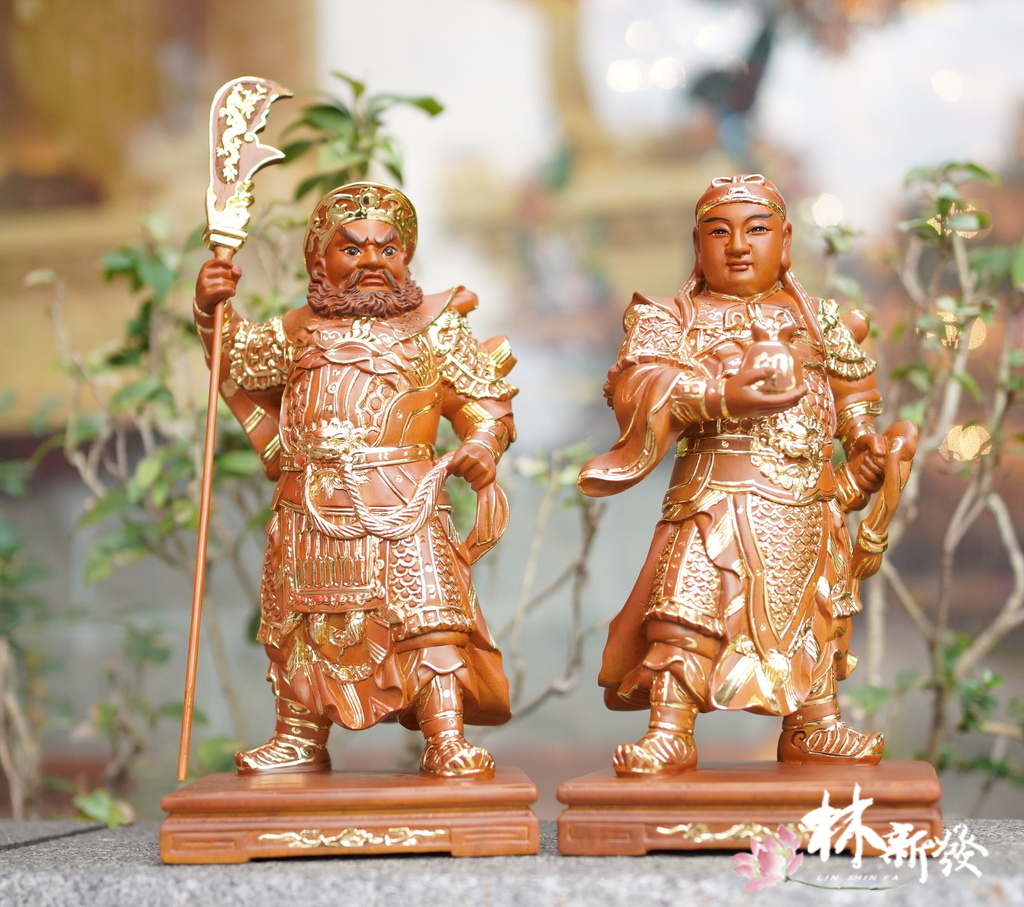 新發神藝-周倉將軍．關平將軍(八吋八．關公護法神)