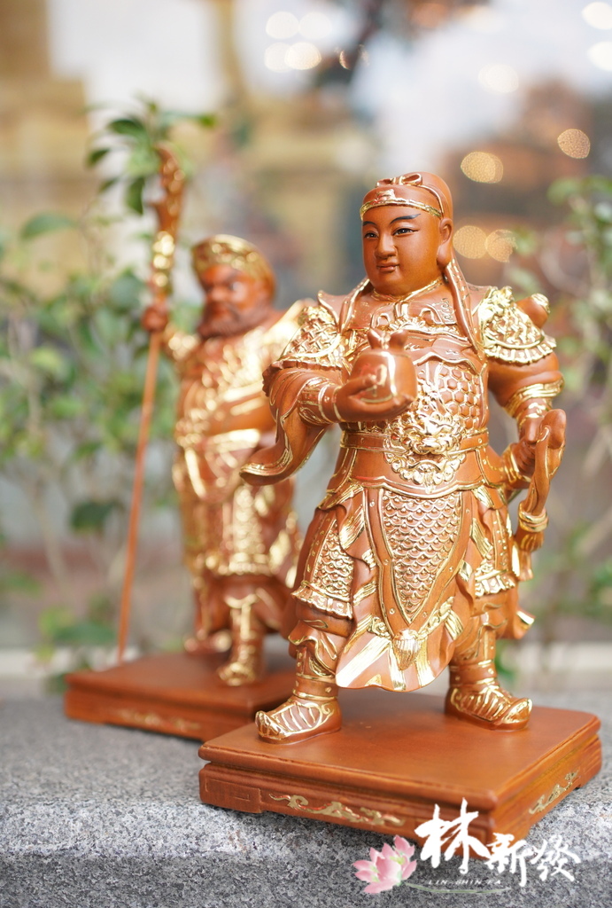 新發神藝-周倉將軍．關平將軍(八吋八．關公護法神)