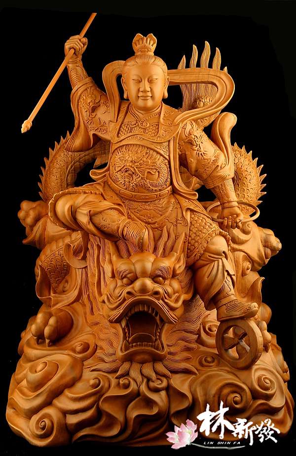 新發神藝-古體少年法相．金龍太子(尺六特細雕．二尺二金身