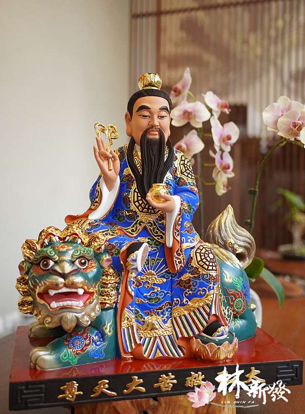 新發神藝-太乙救苦天尊/太乙真人（南式極彩藝術作品）－林新發神桌佛像