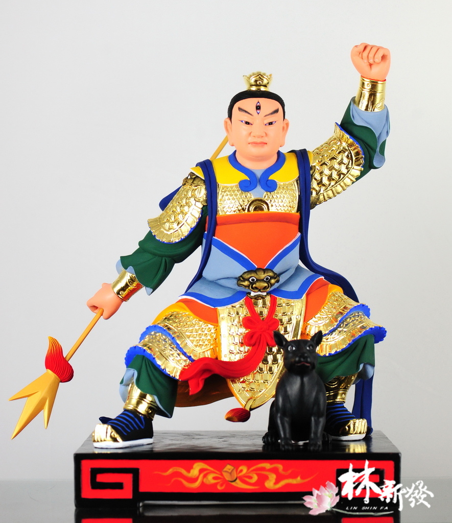 林新發神像-尺六樟木作品-二郎神君大元帥-002.JPG