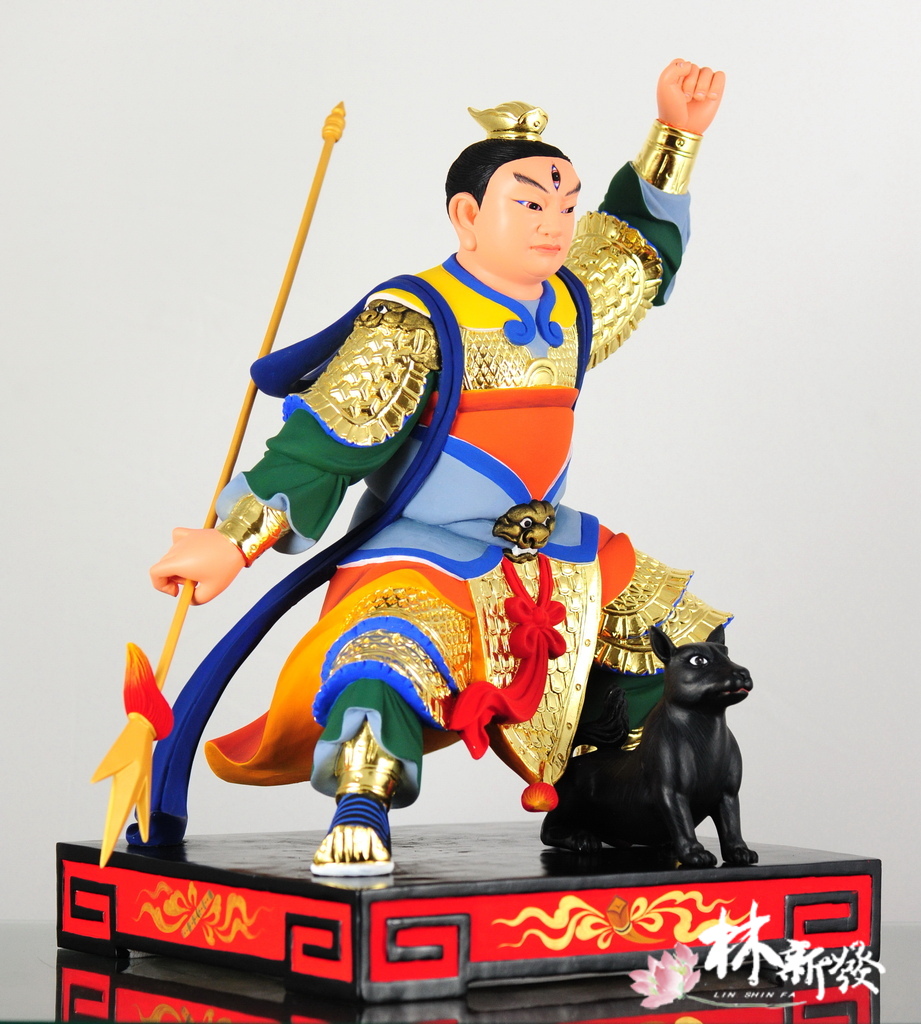 林新發神像-尺六樟木作品-二郎神君大元帥-003.JPG