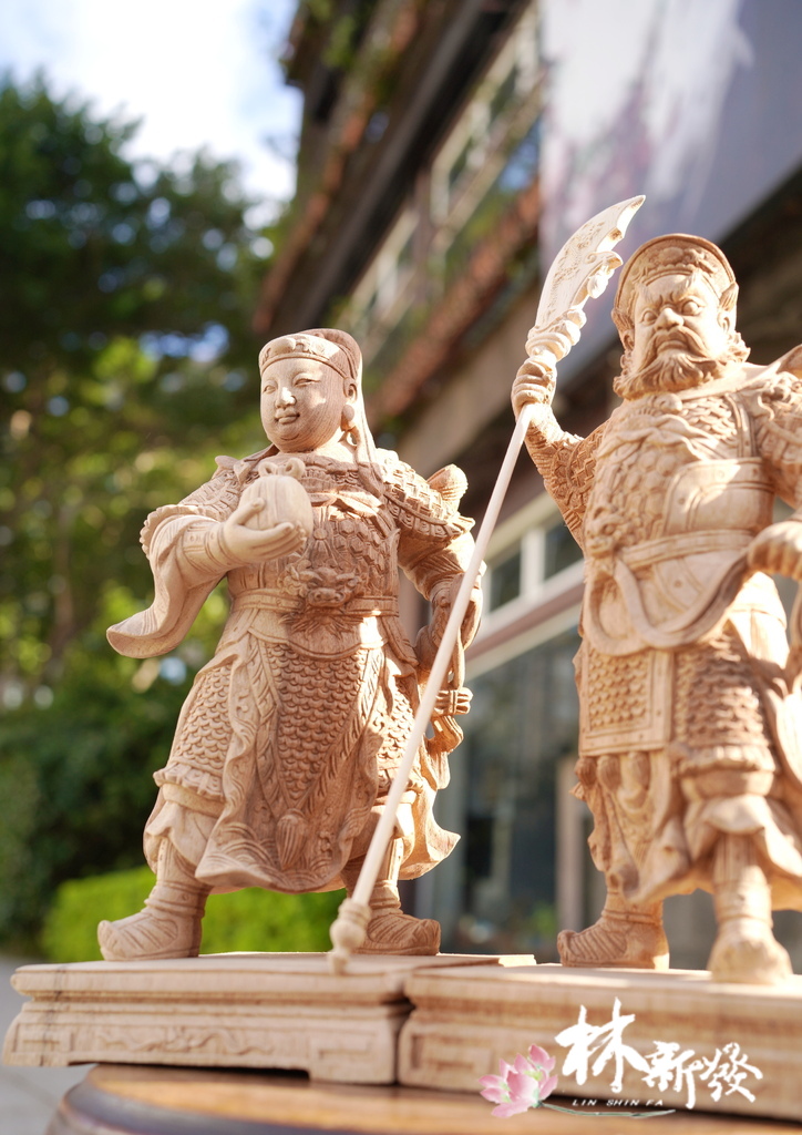 新發神藝-周倉將軍．關平將軍(八吋八．關公護法神)