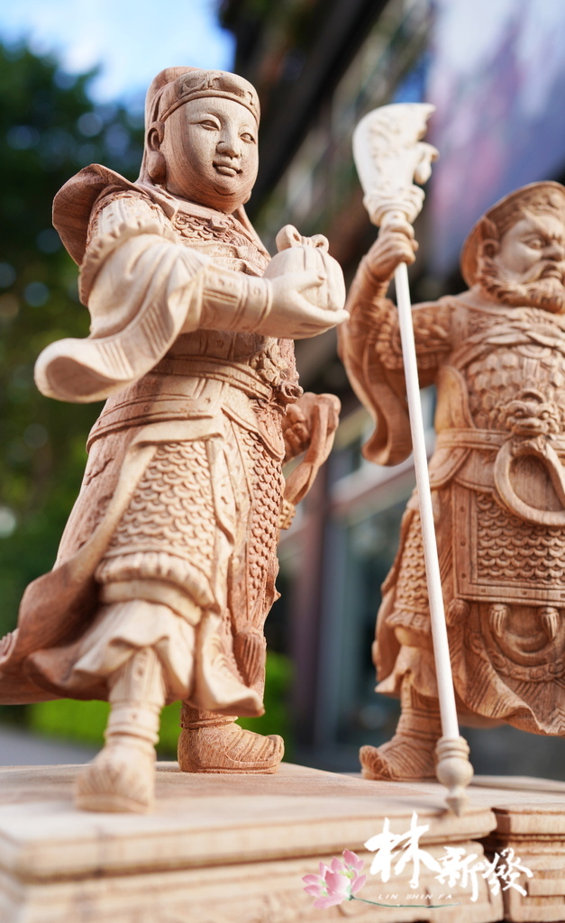 新發神藝-周倉將軍．關平將軍(八吋八．關公護法神)