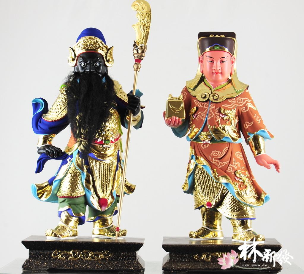 神像-尺六樟木按金彩繪-周倉關平(南式風格)_001.jpg