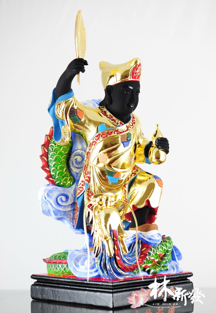 神像-尺六樟木-少年龍濟公(黑臉)_005.JPG 神像-尺六樟木-少年龍濟公(黑臉)_005.JPG