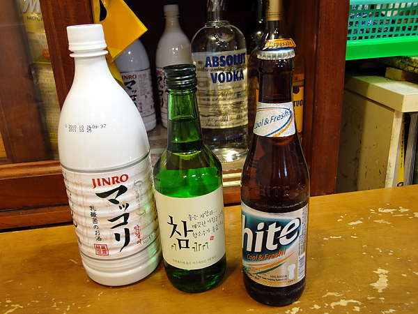 韓國米酒、燒酒、啤酒