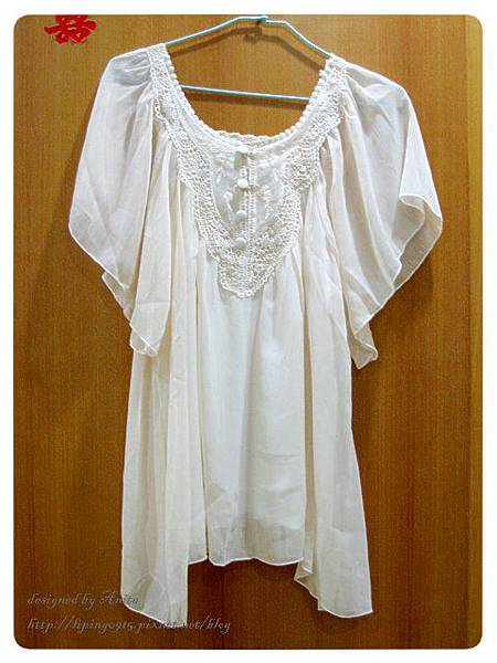 新敗的刺繡雪紡衫