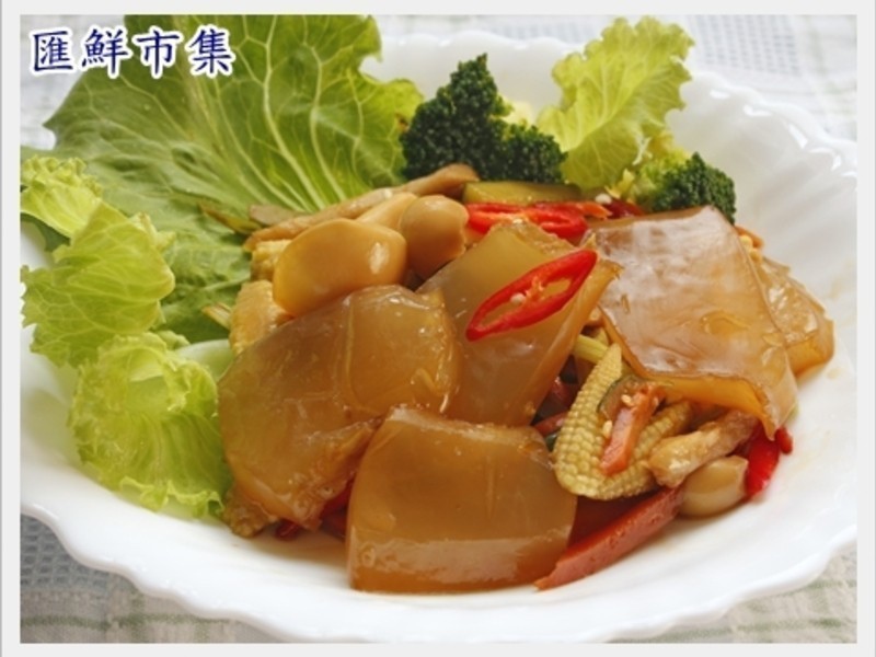 【膠原蛋白美顏料理】炒曼波魚皮1 【膠原蛋白美顏料理】炒曼波魚皮1