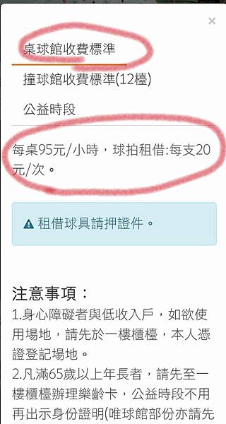 新莊運動中心收費方式