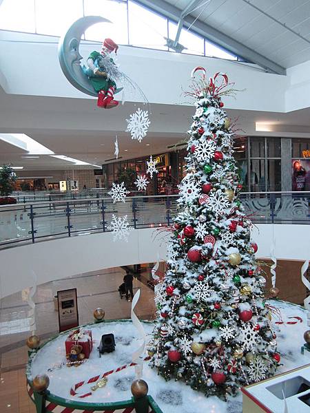 購物中心裡的聖誕樹也頗壯觀.