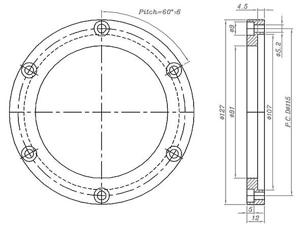 脫毛罐攔網固定環零件圖