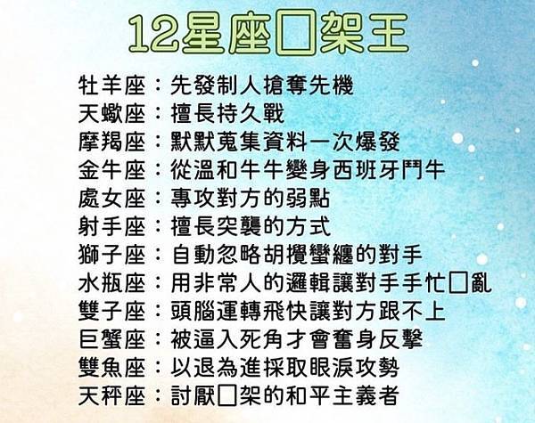 12星座口架王