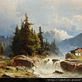 00051-The Alps with a river and mountains by Unknown at 1883.jpg