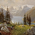 10007-3-Hallstätter See und Nordabfall des Dachsteinplateaus by Georg Janny (1864–1935) at 1935.jpg