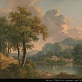 11023-Wooded hilly landscape by Abraham Pether (1756-1812) at 1785.jpg