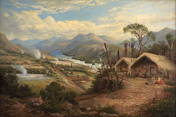 30001-Orakei Korako on the Waikato by Charles Blomfield (1848 - 1926) at 1885.jpg