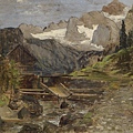 30007-Gosaumühle mit Dachstein by Theodor von Hörmann (1840–1895) at 1895.jpg