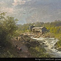 30133-Mill by a mountain stream, believed to be the Sierras by Hermann Ottomar Herzog (1832–1932) at 19TH.jpg