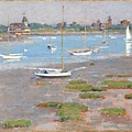 40041-Low Tide, Riverside Yacht Club by Theodore Robinson (1852–1896) at 1894.jpg