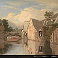 40121-Cottages by a River by William Linton (1791 - 1876) at 1845.jpg