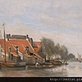40145-petites maisons au bord d'un canal by Jean-Baptiste-Camille Corot (1796–1875) at 1854.jpg