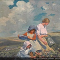 60047-Blackberry Gathering by Elizabeth Forbes (1859–1912) at 1912.jpg