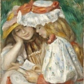 80107-Two Girls Reading by Pierre-Auguste Renoir (1841-1919) at 1891.jpg