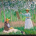 81027-Blanche Hoschedé at Her Easel with Suzanne Hoschedé Reading by Claude Monet (1840–1926) at 1887.jpg