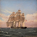 91003-The corvette Najaden under sail by Christoffer Wilhelm Eckersberg at 1835.jpg