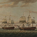 91023-Ship 'Portland' Delivering by Thomas Luny (1759–1837) at 1796.jpg
