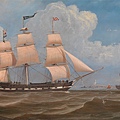 91013-The English Merchant Ship 'Malabar' by William Clark (1803 - 1883) at 1836.jpg