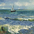 91037-Seascape near Les Saintes-Maries-de-la-Mer by Vincent van Gogh (1853–1890) at 1888.jpg