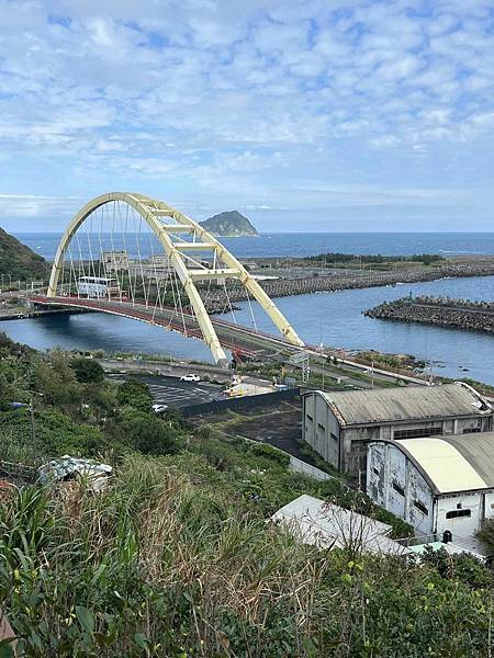 八尺門山山頂俯瞰阿根納造船廠遺址遺構，九份，正濱漁港，基隆港