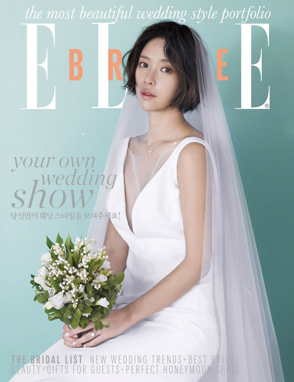 「2月新娘」黃靜茵別樣婚紗照曝光 短髮也優雅迷人(ELLE)_201603_01