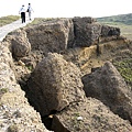 小門西北方的貝殼石灰岩(殼灰岩)