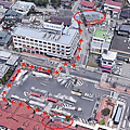河口湖站空拍圖(Google Map)-1