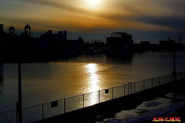 35釧路幣舞橋夕日