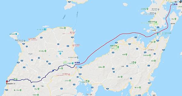 1石山離宮-五足のくつ 交通路線圖 (Google MAp)