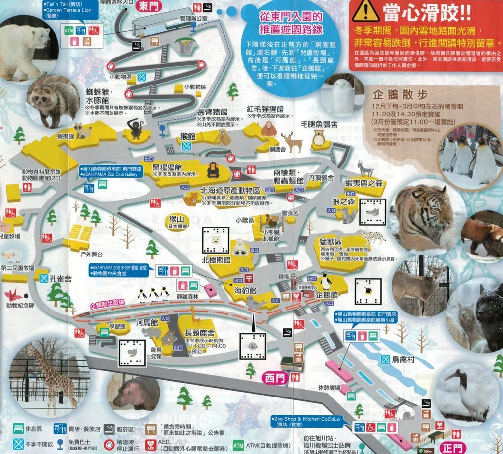 旭山動物園-冬-地圖