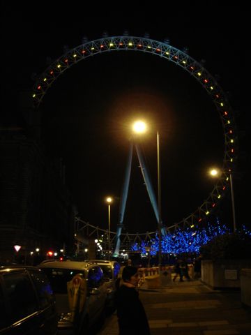 晚上的London eye