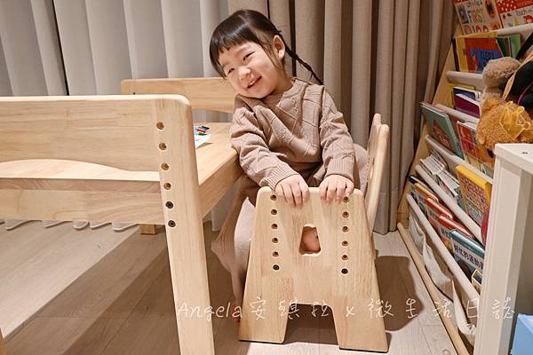 環安家具 幼兒成長桌椅組//陪伴寶貝成長的實木桌椅組 五段高