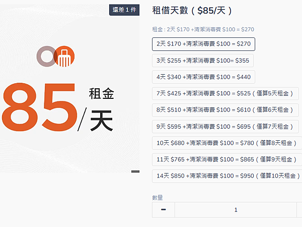 租借行李箱0