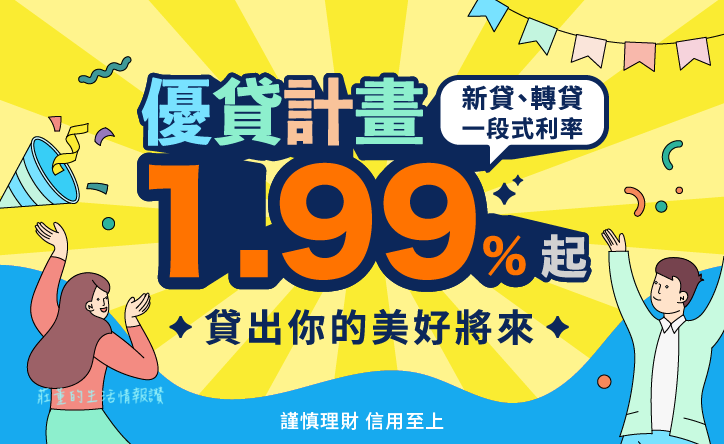 將來銀行信貸1.99%