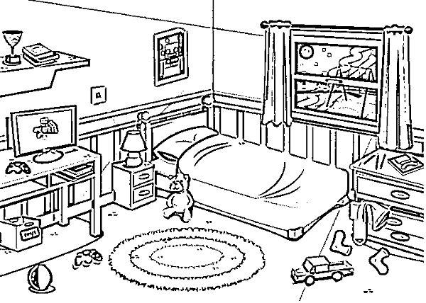 Design bk.png 著色圖 線條圖 房間