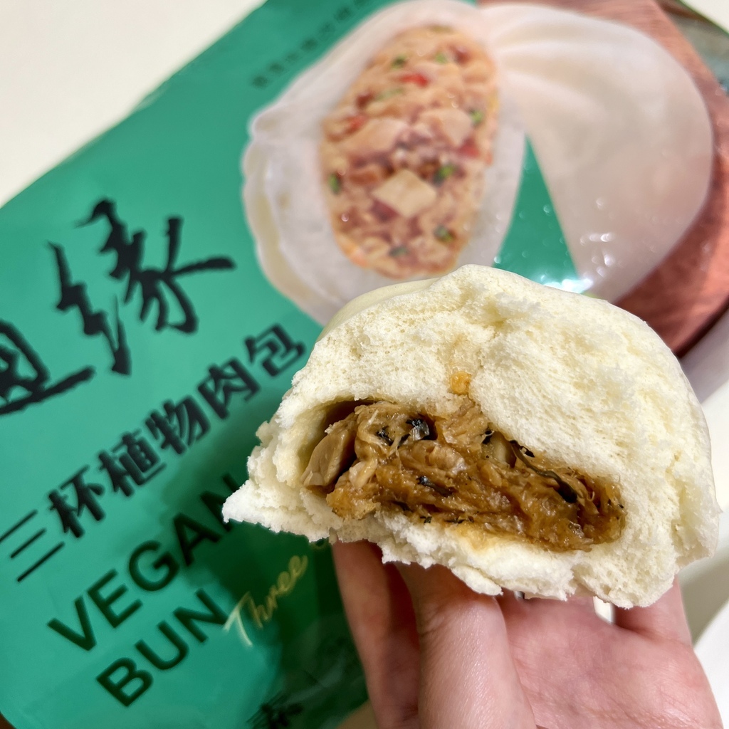 全素食推薦｜網路人氣王·味丹隨緣素包子/素水餃・三杯植物肉包