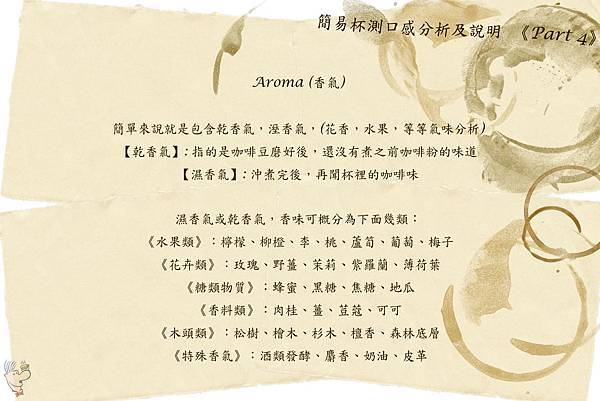 簡易杯測口感分析及說明(part 4)-Aroma